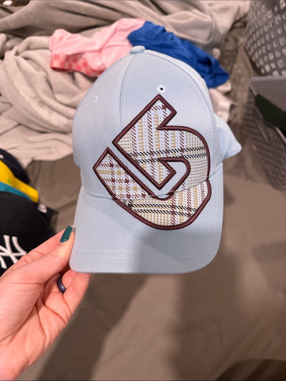 Burton Cap with Plaid Patch Logo